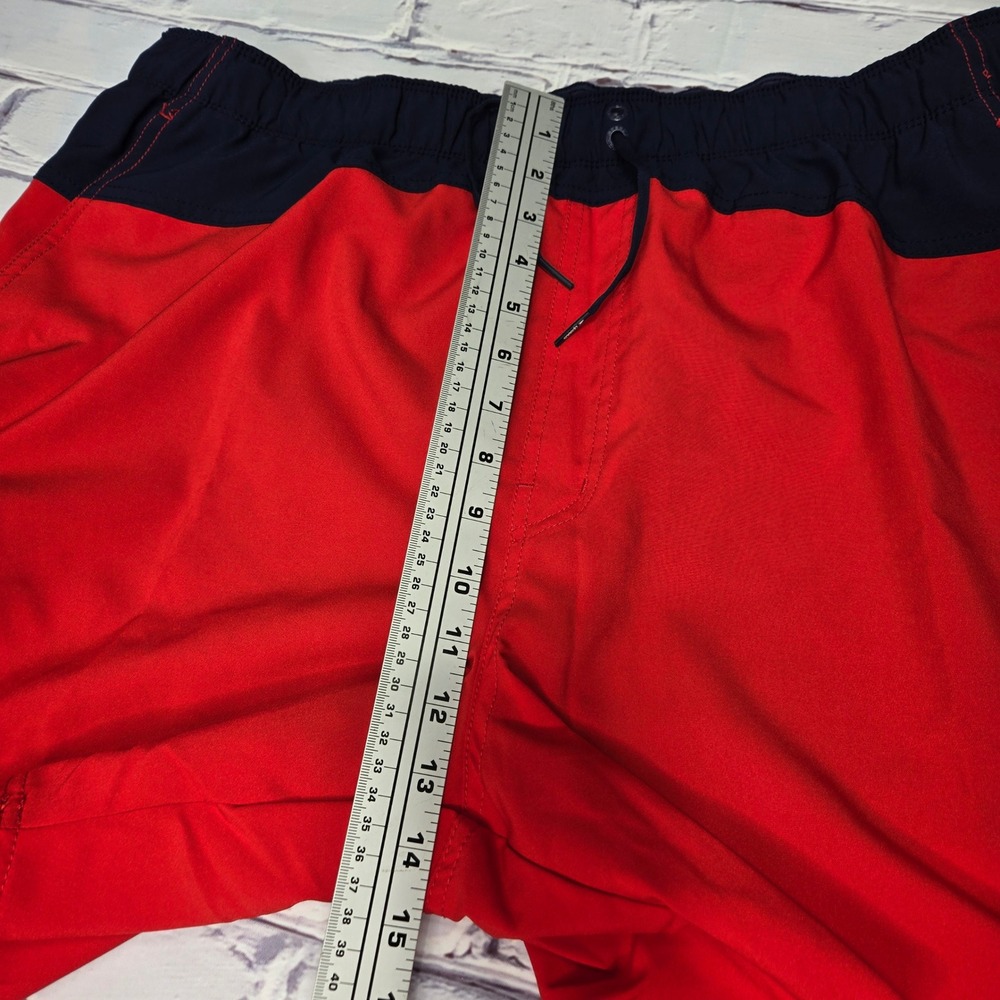 Speedo Mens XXL Swim Trunks Red Navy Blue Cargo Pocket Mesh Liner Board Shorts - Picture 9 of 11